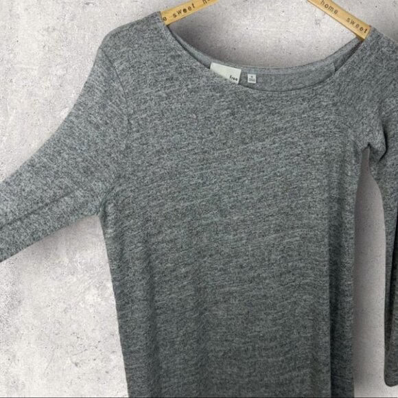Aritzia Wilfred Free Brinkley Dress Grey Reposa Size Medium Jersey Stretch Mini - Picture 11 of 11